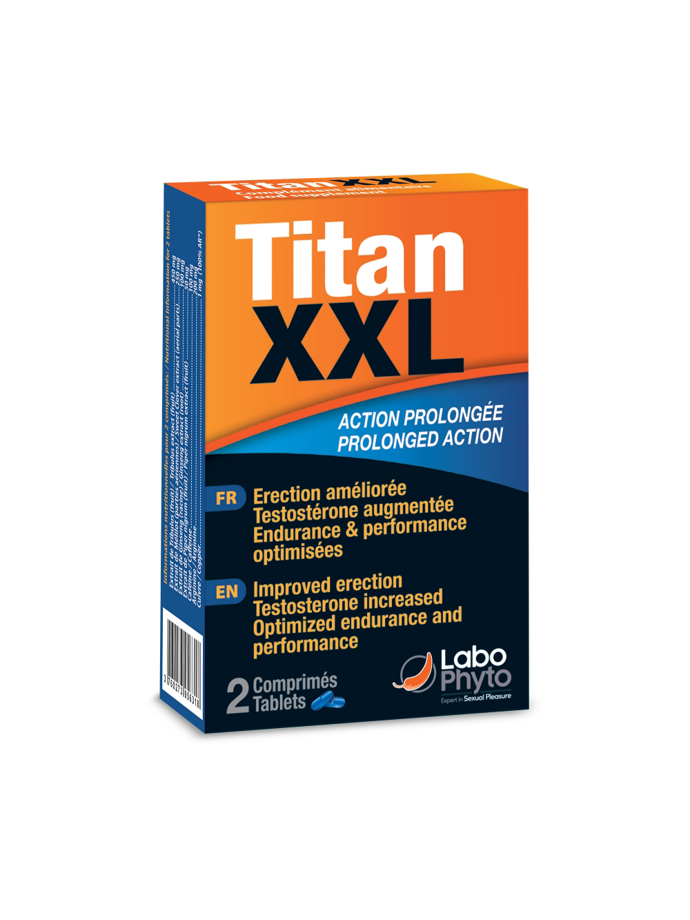 Aphrodisiaque Titan XXL 2 comprimés main product photo