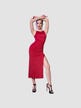 Robe Longue Ajourée CR4441 Rouge