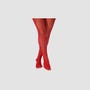 Collant Greta 40 DEN Résille Rouge