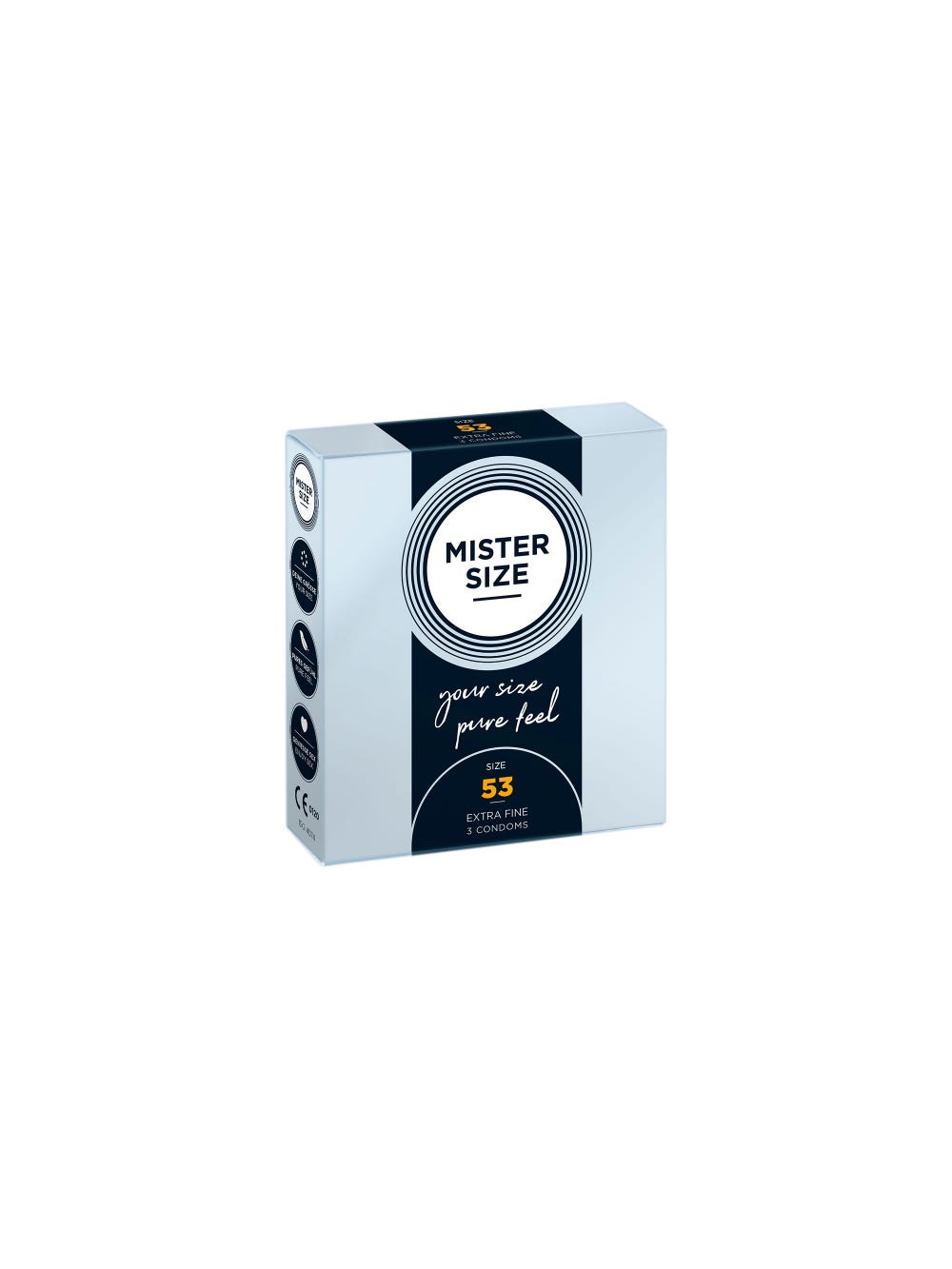 Préservatifs Pure Feel 53 Boîte de 3 main product photo