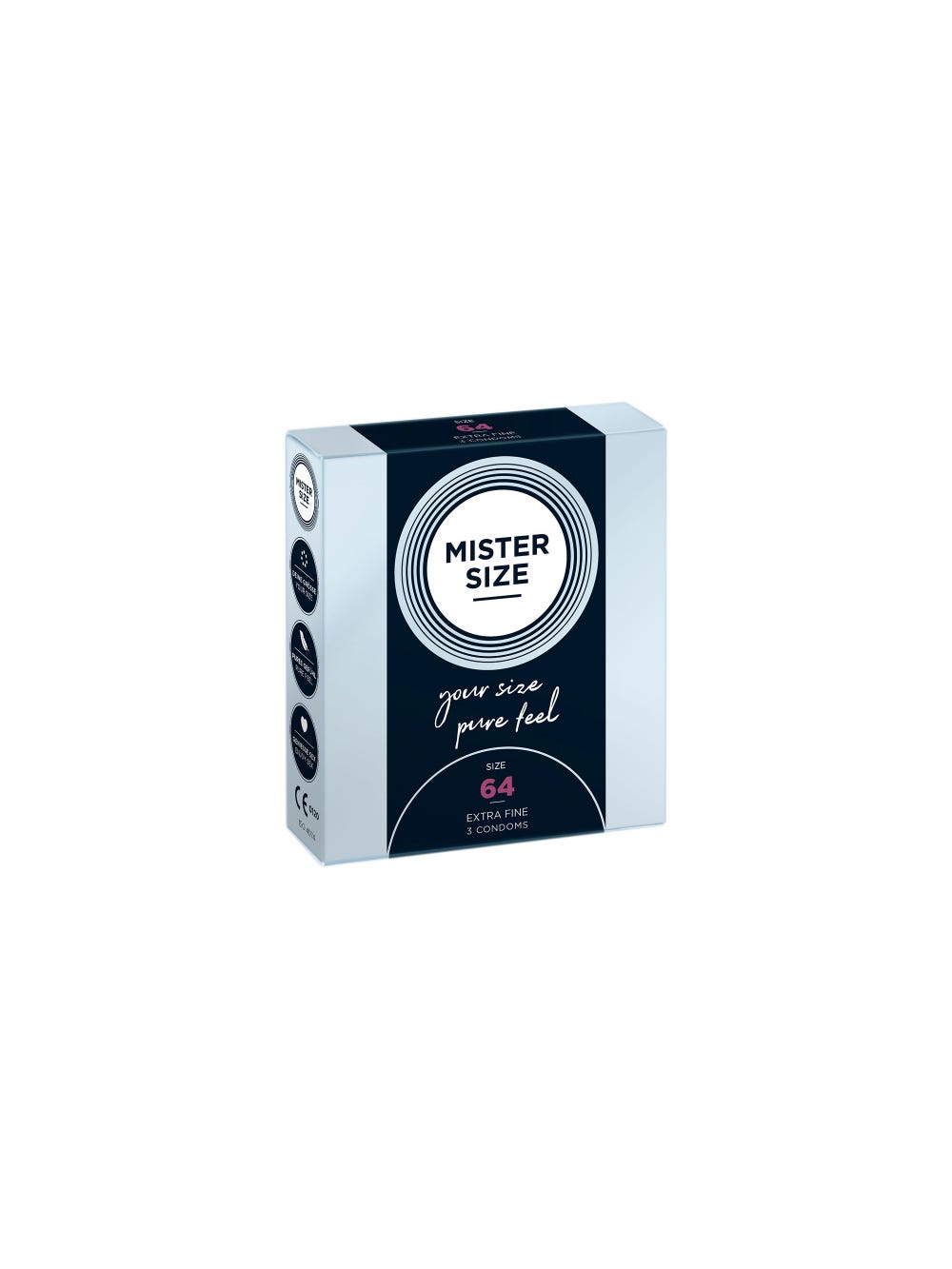 Préservatifs Pure Feel 64 Boîte de 3 main product photo