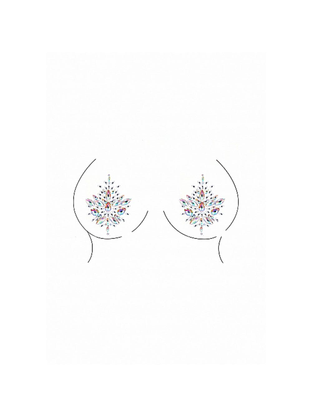 Bijoux de Tétons Adhésifs Bling BLS008 Brillants main product photo