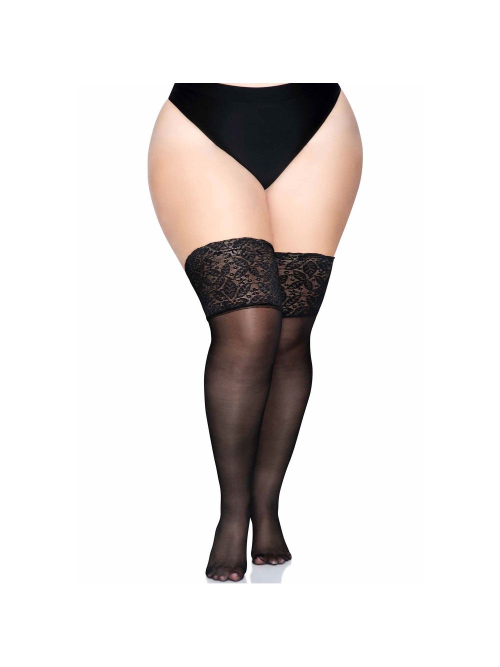 Bas autofixants dentelle Clara noir GT main product photo