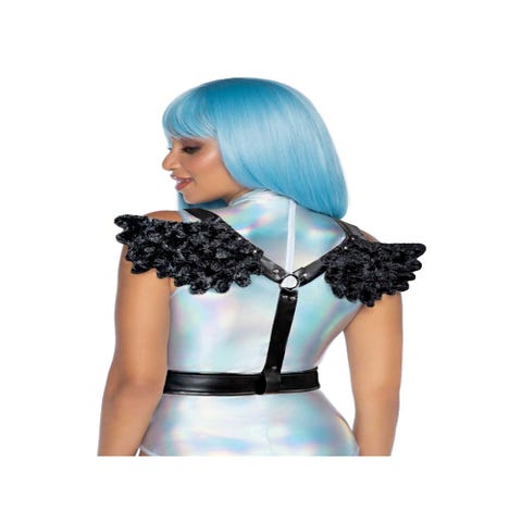 Harnais Ailes d'Ange Fourrure 2764 Noir