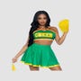Costume 3 Pièces Cheerleader 87000 Vert & Jaune