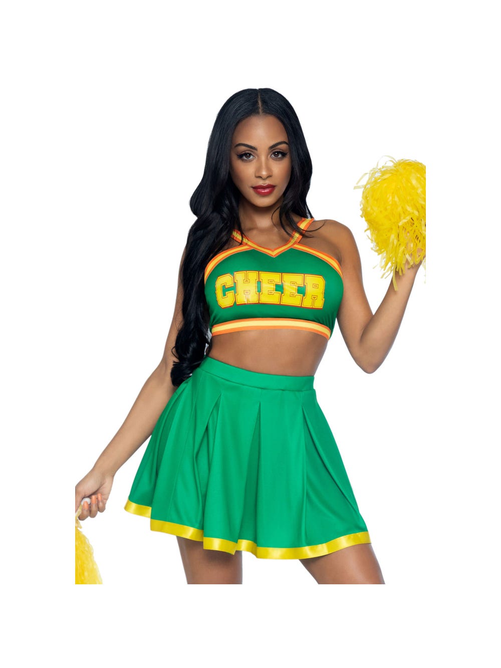 Costume 3 Pièces Cheerleader 87000 Vert & Jaune main product photo