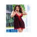 Nuisette CR4459 Noire & Rouge