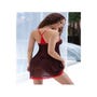 Nuisette CR4459 Noire & Rouge