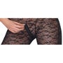 Combinaison Ouverture Zip Dentelle Noire