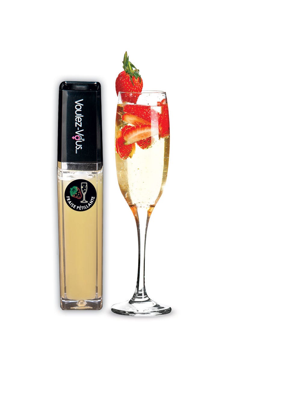 Gloss effet chaud-froid Examen Oral fraise pétillant main product photo