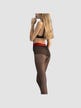 Collant Ouvert Firelight 20 DEN Noir & Rouge