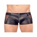 Boxer Wetlook Zip & Résille Noir