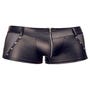 Boxer Wetlook Zip & Résille Noir