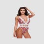 Body Motifs Floraux, Dentelle Rouge & Blanc