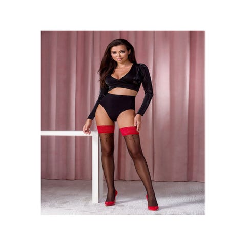 Bas ST120 20 DEN Rouges & Noirs