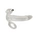 Gaine à Pénis Vibrante avec Ball Strap Crystal Clear