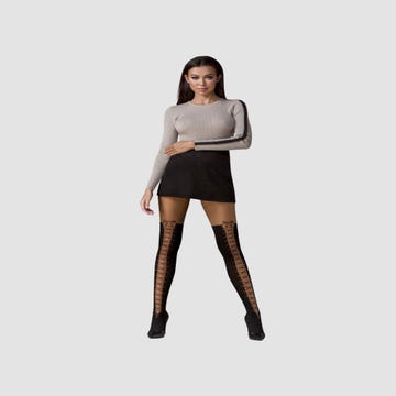 Collant TI114 60/20 DEN Effet Cuissardes Noir