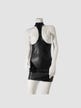 Robe Ouverte Col Haut Datex Noire