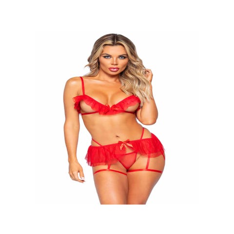 Ensemble 3 Pièces 81645 Volants Rouge