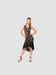 Robe Sirène Asymétrique Volutes Datex Noire