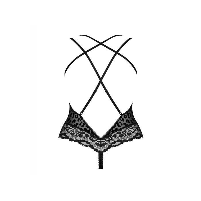 Body Giully Motif Léopard Noir