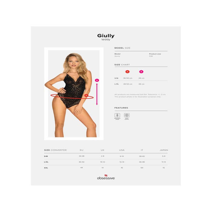 Body Giully Motif Léopard Noir