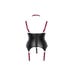 Guêpière Quart Cup Sangles Noire & Rouge