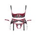 Ensemble 3 Pièces Effet Cuir & Dentelle