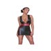 Robe Effet Cuir Mat Noire & Rouge