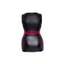 Robe Effet Cuir Mat Noire & Rouge