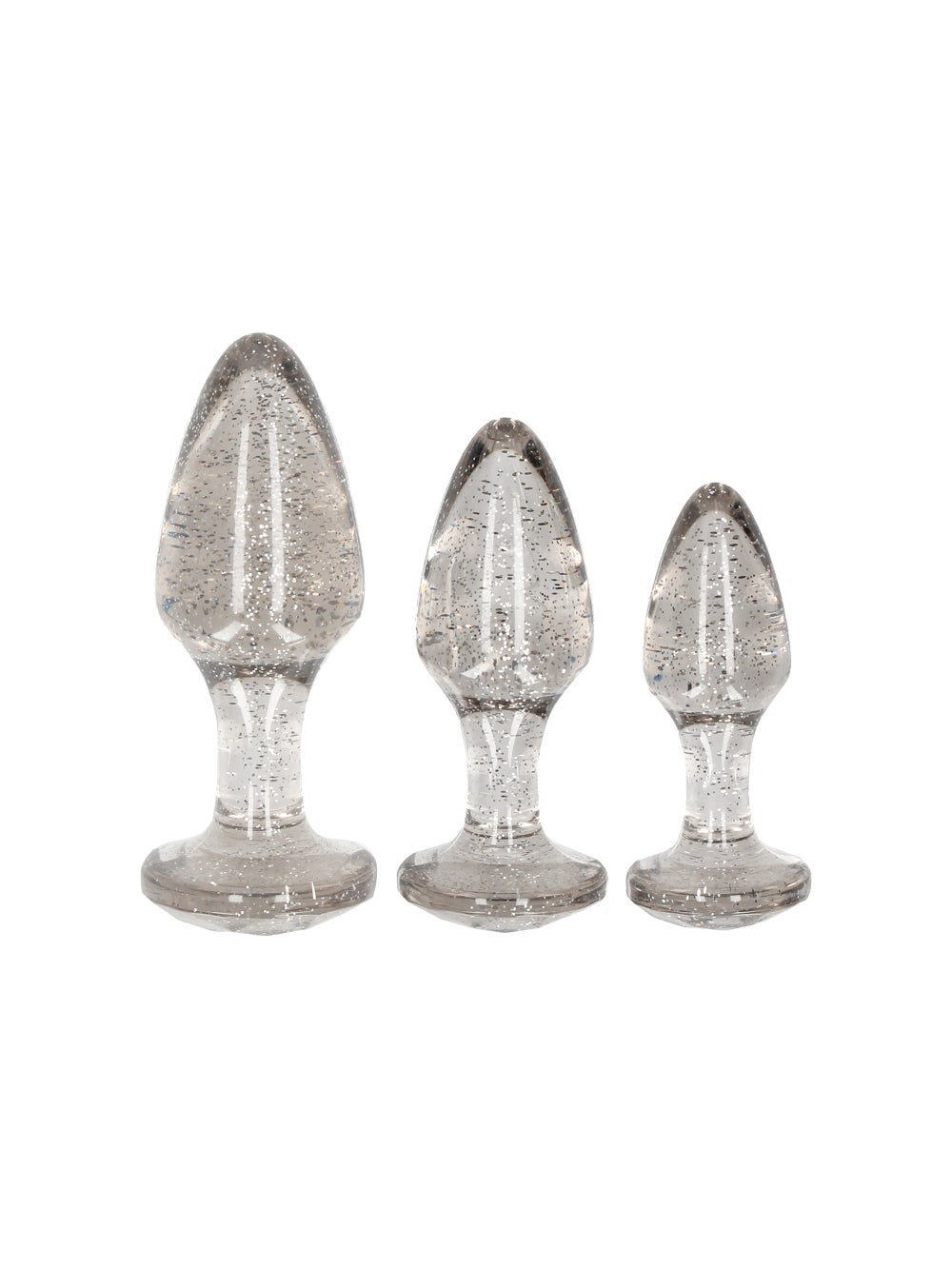 Kit de 3 Plugs Anal Acrylique Glitter 2