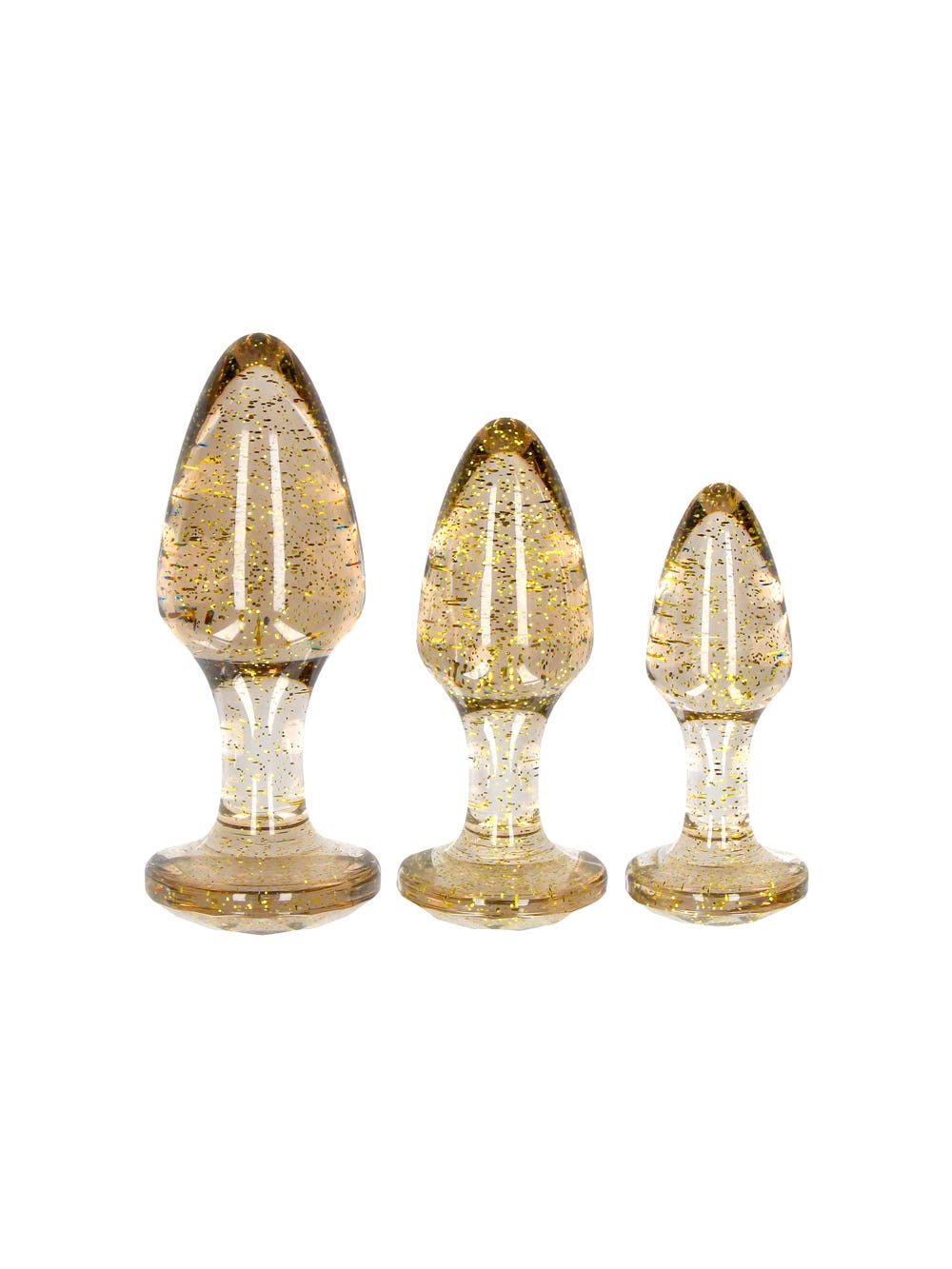 Kit de 3 Plugs Anal Acrylique Glitter main product photo