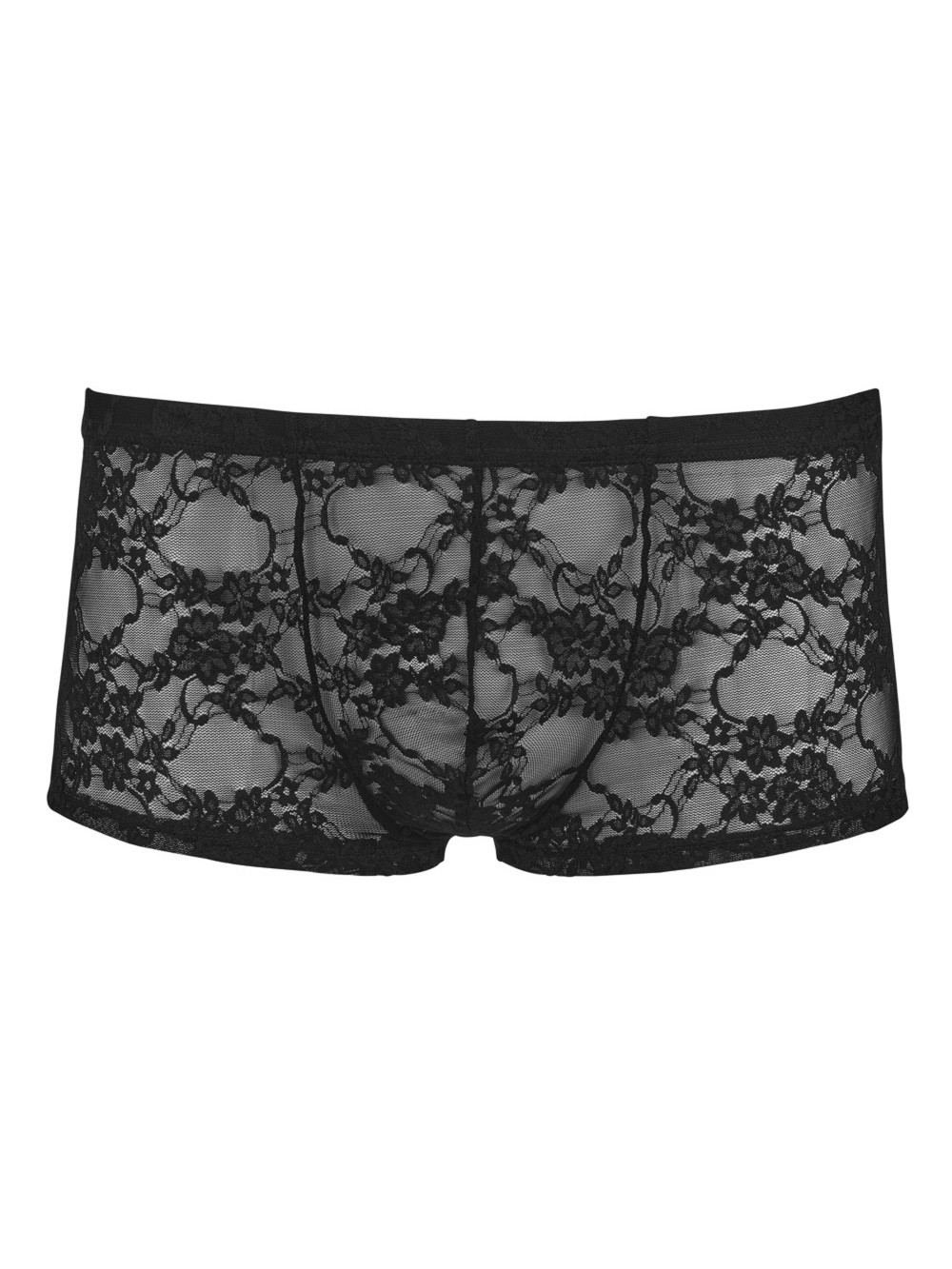 Boxer Dentelle Florale Noir