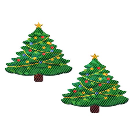 Cache-Tétons Sapin de Noël Scintillant