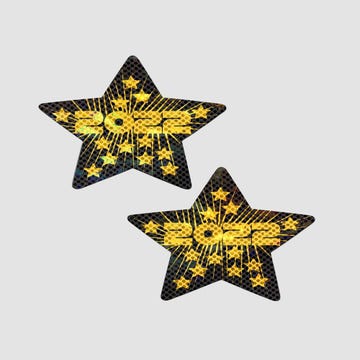 Cache-Tétons Étoile Nouvel An 2022 Glitter