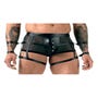 Boxer Transparent Harnais & Menottes Noir