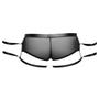Boxer Transparent Harnais & Menottes Noir