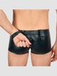 Boxer Simili Cuir Avec Menottes Noir