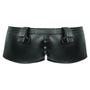 Boxer Simili Cuir Avec Menottes Noir