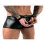 Boxer Simili Cuir Avec Menottes Noir