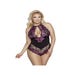 Body Dentelle Florale Noir & Violet