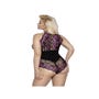 Body Dentelle Florale Noir & Violet