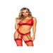 Ensemble 3 Pièces 89293 Dentelle à Volants Rouge