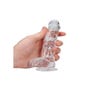 Gode avec Testicules Crystal Clear 15,2 cm