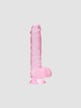 Gode avec Testicules Crystal Clear 15,2 cm