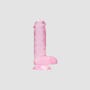 Gode avec Testicules Crystal Clear 15,2 cm