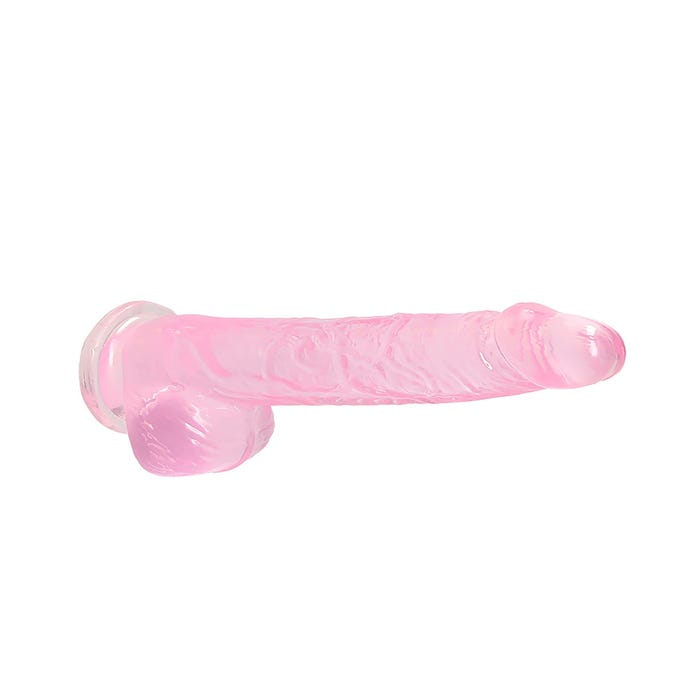 Gode avec Testicules Crystal Clear 15,2 cm
