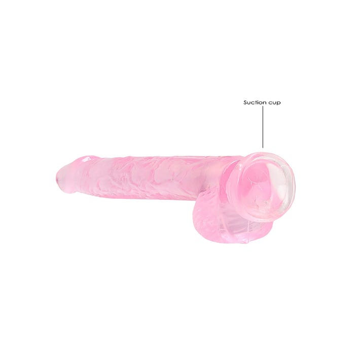 Gode avec Testicules Crystal Clear 15,2 cm