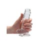 Gode avec Testicules Crystal Clear 17,8 cm