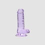 Gode avec Testicules Crystal Clear 17,8 cm